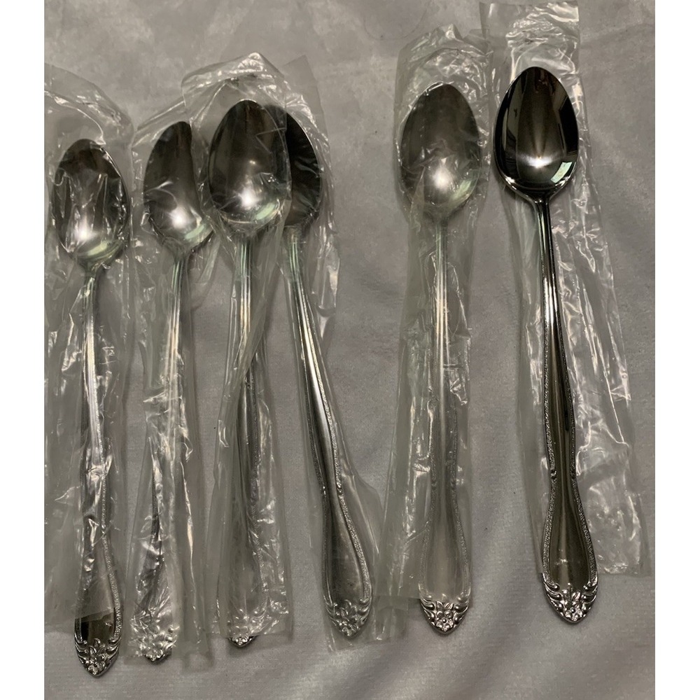 6 Iced Tea Spoons Carlton Stainless Japan New